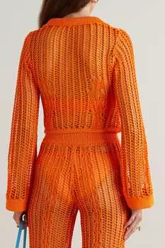 CULT GAIA кардиган Velma вязания крючком, апельсин