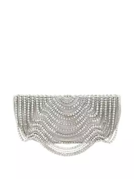 Cult Gaia клатч Lael со стразами, серебристый