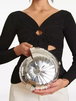 Cult Gaia клатч Sirena, серебристый