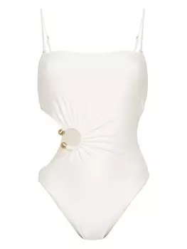 Cult Gaia купальник Alta с вырезами, нейтральный цвет