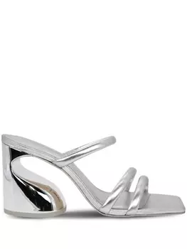 Cult Gaia мюли Zuma 101 с эффектом металлик, серебристый