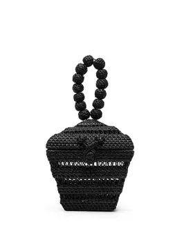 Cult Gaia плетеная сумка-тоут Suri, черный