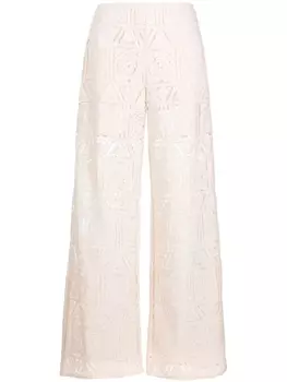 Cult Gaia полупрозрачные брюки Sia, нейтральный цвет