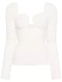 Cult Gaia топ Esma со сборками, белый