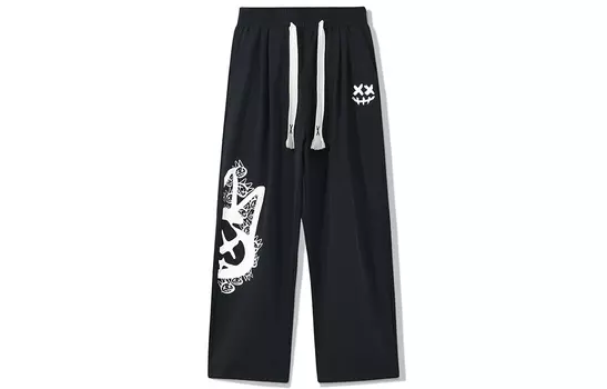 CULT OF INDIVIDUALITY Повседневные брюки унисекс «Культ индивидуальности», Осень черный + толстовка с капюшоном X93 серая