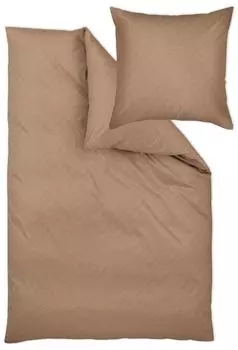 Curt Bauer Mako парча дамасское постельное белье Alva 200x200 см + 2x 80x80 см терра