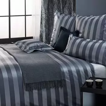 Curt Bauer Mako парчовое постельное белье из дамасской ткани 2 шт. чехол ок. 155/200 + наволочка 80/80 см 2044-1067 Como стальной серый