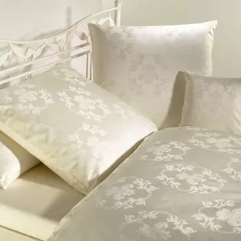 Curt Bauer Mako парчовое постельное белье из дамасской ткани, 2 шт., чехол ок. 155/200 + наволочка 40/80 см 3737-2219