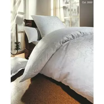 Curt Bauer Mako парчовое постельное белье из дамасской ткани 2 шт. чехол ок 155/220 + чехол на подушку 80/80 см 2680-0000 Флоренция белая