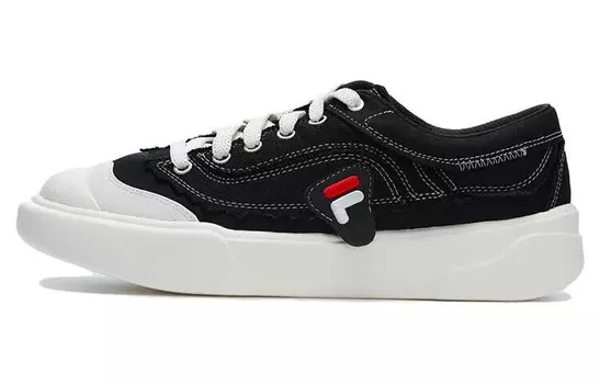 CURVE Canvas Shoes Womens Low-top Black/White/Red Fila Fusion
