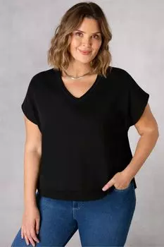 Curve - Черная хлопковая трикотажная футболка Live Unlimited, черный