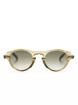 Cutler & Gross солнцезащитные очки GR08 в круглой оправе, коричневый