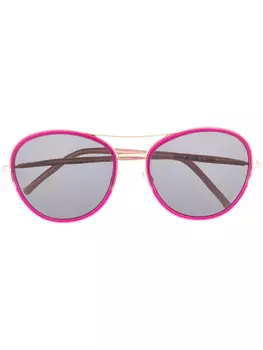 Cutler & Gross солнцезащитные очки M1034 в круглой оправе, розовый