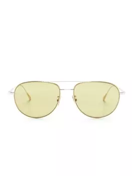 Cutler & Gross солнцезащитные очки-пилоты в двух тонах, зеленый