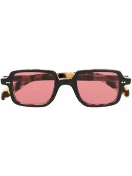 Cutler & Gross солнцезащитные очки в квадратной оправе, коричневый