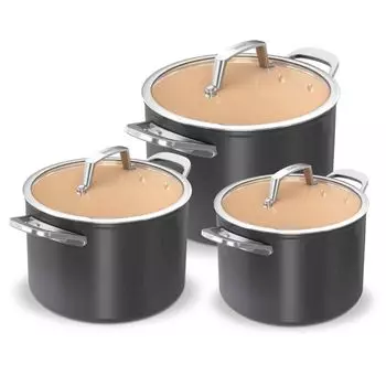 CW93000DE Керамический набор из трех предметов с увеличенным сроком службы Ninja, серый