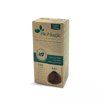 Цвет волос 5/03 Светлый натуральный золотисто-коричневый, Biomagic