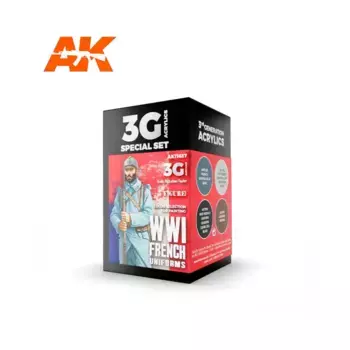 Цвета французской униформы времен Первой мировой войны, 3rd Gen Acrylic Paint Sets