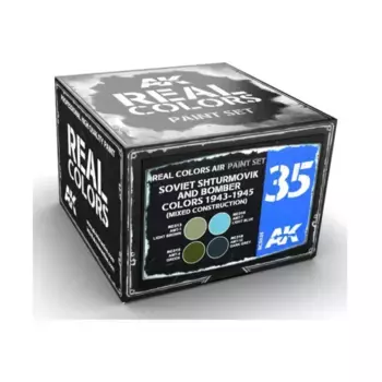 Цвета советского штурмовика и бомбардировщика 1943-1945 гг. (смешанная конструкция), Paint - Real Color Sets (AK-Interactive)