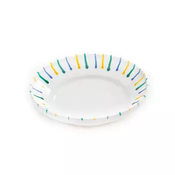 Цветная чаша из огненного инея без ручки, d: 28 см / высота: 6,6 см Gmundner Keramik, красочный