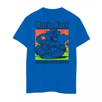 Цветная футболка с графическим рисунком Nintendo Mario Kart для мальчиков 8–20 лет Licensed Character