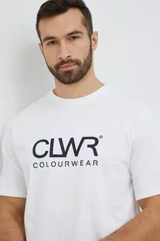Цветная хлопковая футболка Colourwear, белый
