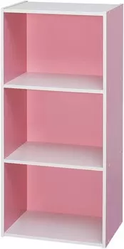 Цветная коробка Iris Ohyama CX-3, 3 уровня, 13 цветов, ящик для хранения, книжная полка, ширина 16,3 x глубина 11,4 x высота 34,6 дюйма (41,5 x 29 x 88 см), розовый/белый