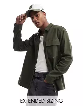 Цветная рубашка с молнией спереди ASOS DESIGN