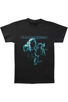Цветная светящаяся футболка The Rolling Stones, черный