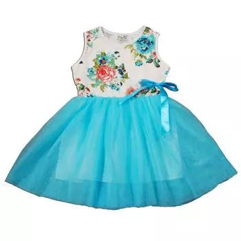 Цветное платье-пачка с цветочным принтом Cinda, мультиколор