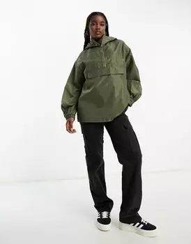 Цветной дождевик цвета хаки ASOS DESIGN