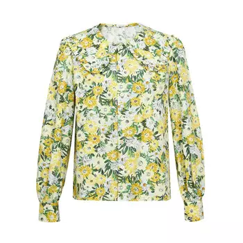 Цветной топ-рубашка Deep Breath из чистого хлопка, синий