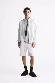 Цветные базовые шорты Zara, белый