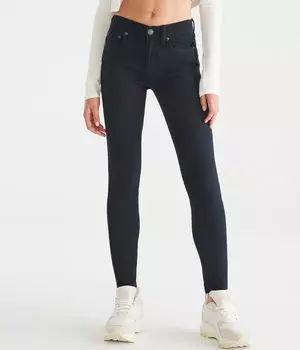 Цветные джеггинсы с высокой посадкой Aeropostale, черный