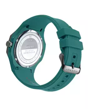 Цветные мужские часы с алюминиевым корпусом и зеленым силиконовым ремешком Viceroy, зеленый