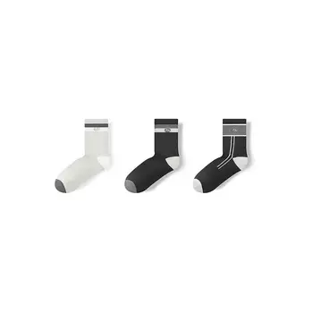 Цветные носки до середины голени унисекс, 3 пары Skechers, 3 Pack (Gray/Black/Black)