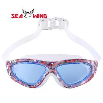 Цветные очки для плавания QINGHONG, водонепроницаемые и противозапотевающие, силиконовые для мужчин и женщин, 1168H, синий цвет