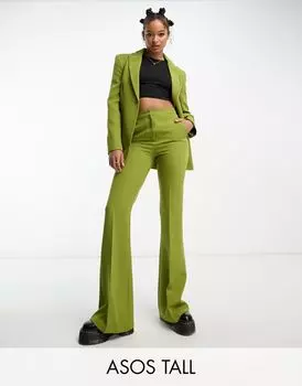 Цветные расклешенные брюки ASOS DESIGN Tall