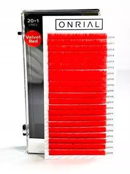 Цветные ресницы микс L 0,07 мм 6-13 V.Red ONRIAL Inne