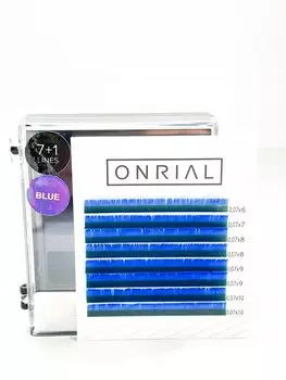Цветные ресницы микс С 0,07 мм 6-10 Синий ONRIAL inna