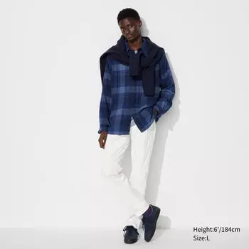 Цветные ультраэластичные джинсы скинни UNIQLO, белый