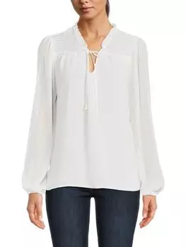 Цветочная блузка Laundry By Shelli Segal, цвет Marshmallow