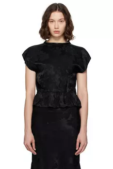 Цветочная блузка Mm6 Maison Margiela, черный