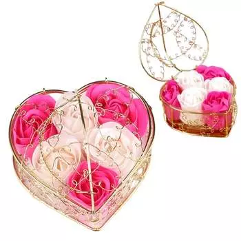 Цветочная коробка Мыло Розы Цветы Подарок на День матери День рождения Именины Okazeo