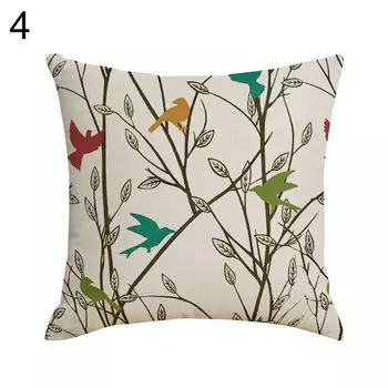 Цветочная птица с принтом, льняная подушка, подушка для дома, кровать, диван, декор, Декор-4 # Stuttg