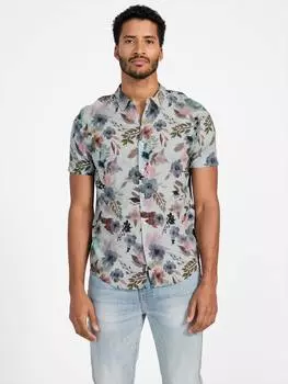 Цветочная рубашка Bryony Guess Factory, цвет calm green