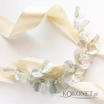 Цветочная серебряная ветка - современный бохо Kokonet