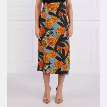 Цветочная юбка Max Mara, оранжевый