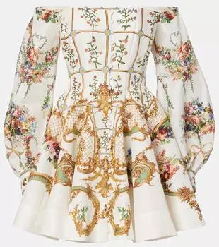 Цветочное льняное и шёлковое платье-бюстье Camilla, Dressing Room Drama