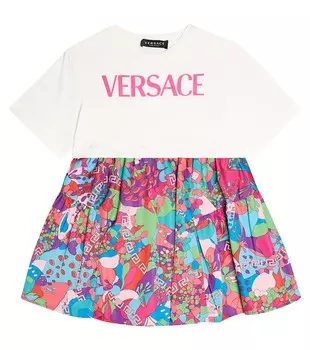 Цветочное летнее платье Versace, белый